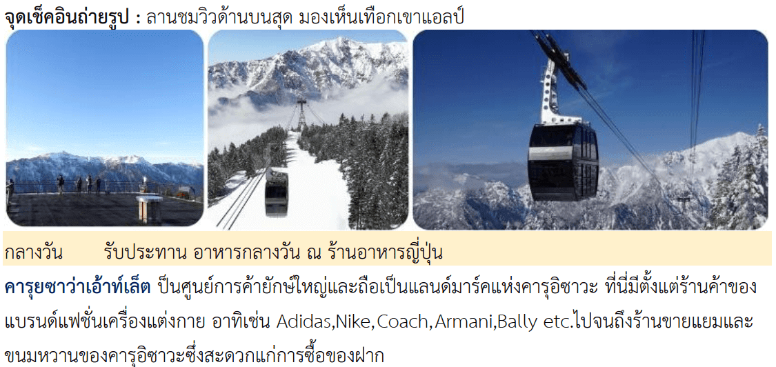 itinerary detail