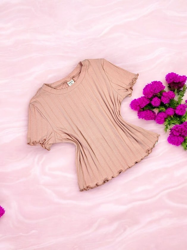Blusa para niña color papaya claro