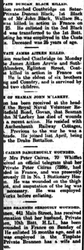 James Aitken newspaper clipping