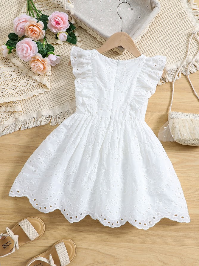 Vestido para niña color blanco