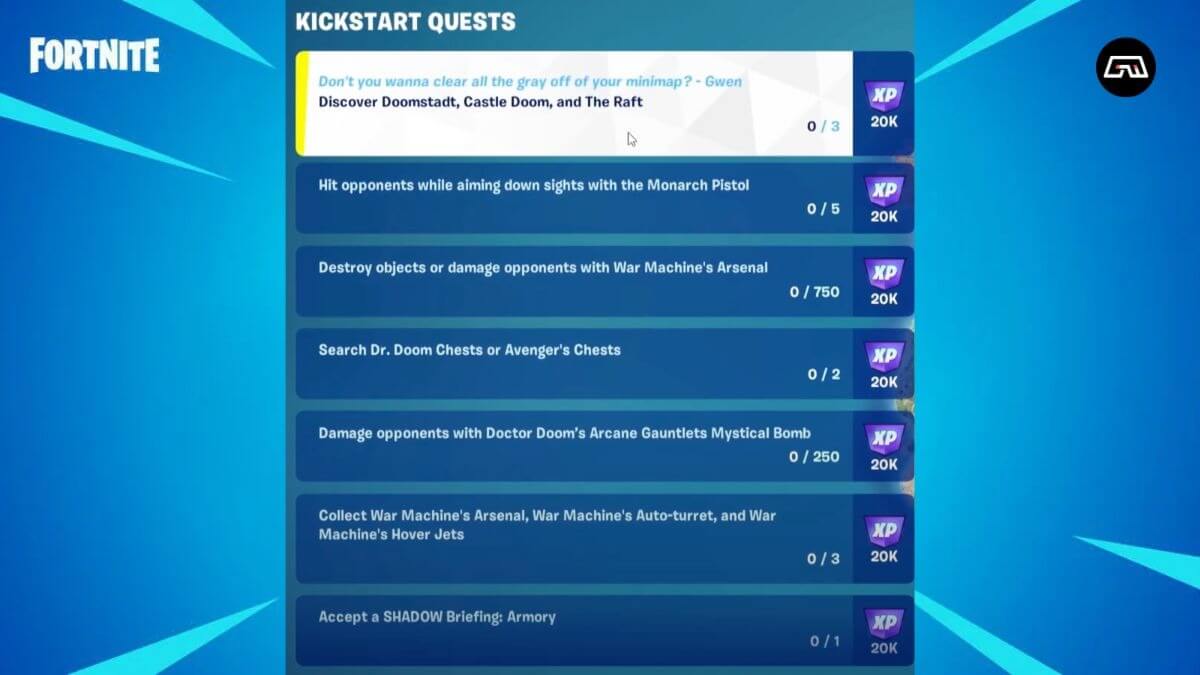 How to complate all Kickstart Quest in Fortnite Chapter 5 Season 4 for Incredible Rewards