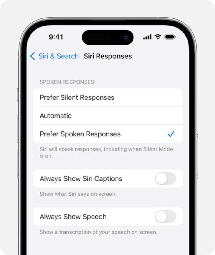 Change it to Prefer Spoken Responses. This makes Siri talk back even when your phone is unlocked.