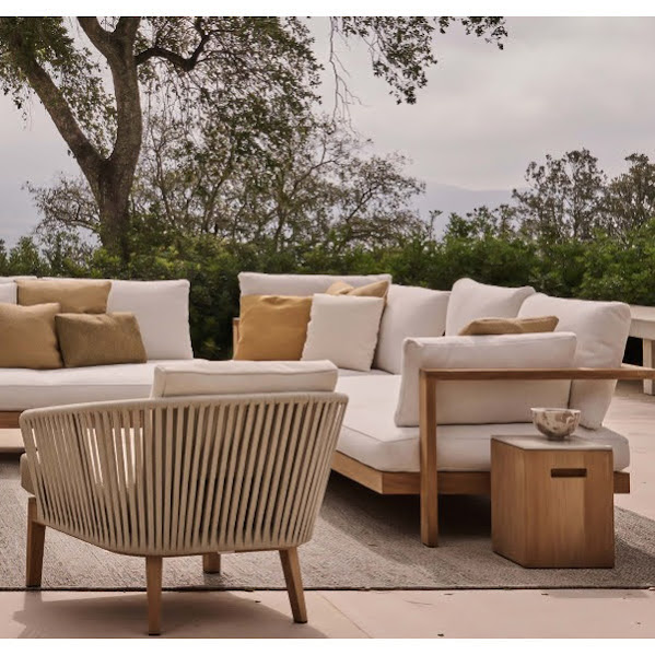 garden teak deep sofa outdoor