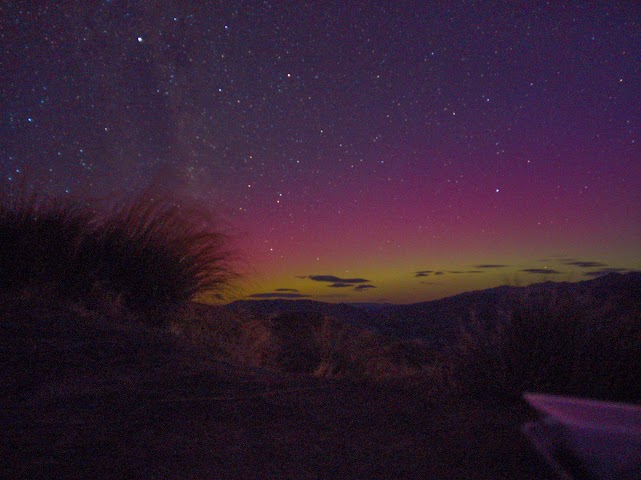 Southern Lights Aurora Australis viewpoint Crown Range Summit New Zealand