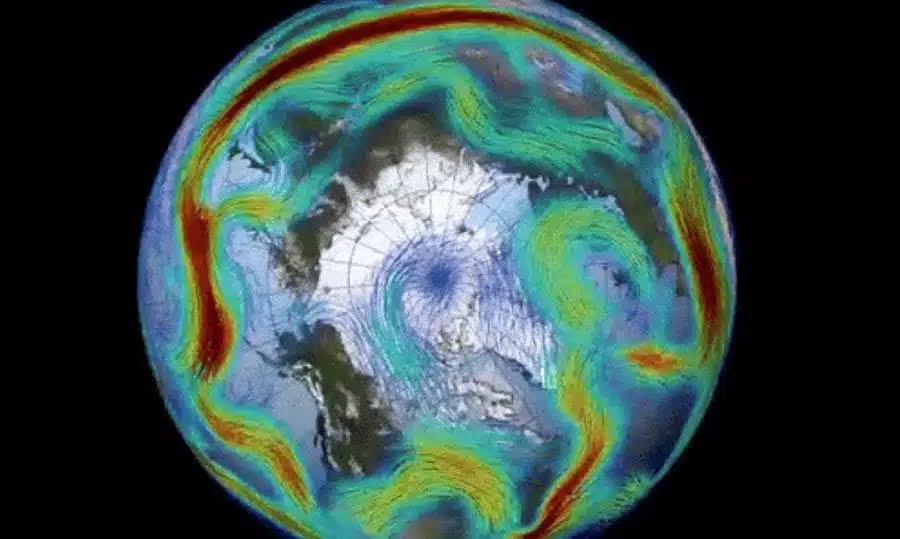 „Vortexul polar se învârte invers” deasupra Arcticii, după un eveniment major de inversare a polarității