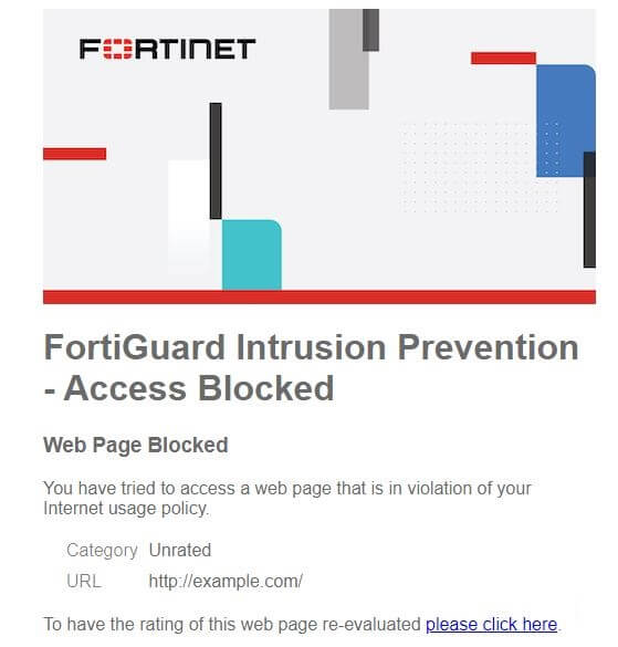 Upon accessing the site, it will be blocked due to still being categorized as 'Unrated'.