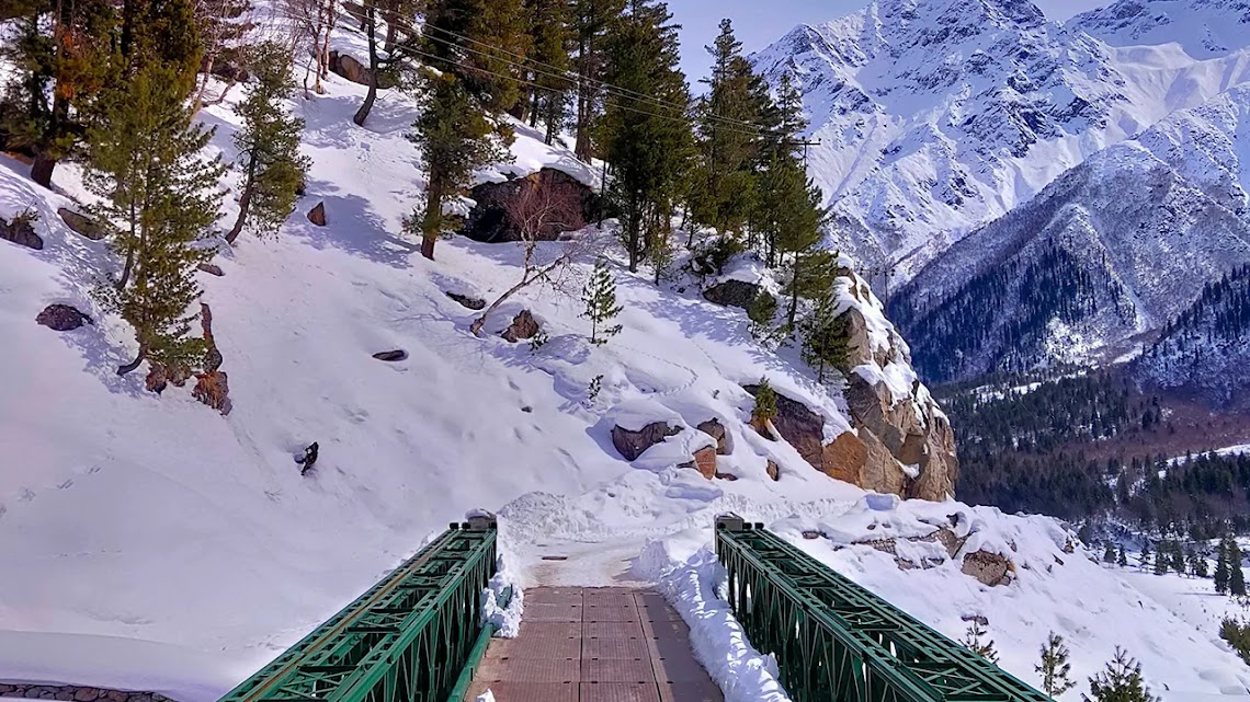 Peaceful snowy trails and the iconic Chail Palace surrounded by snow, Himachal Pradesh