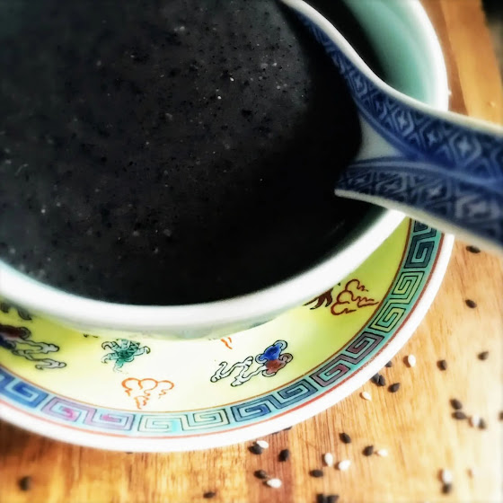 tong shui, Chinese, recipe, tong shui, Black Sesame, Dessert Soup, dessert,  黑芝麻糊