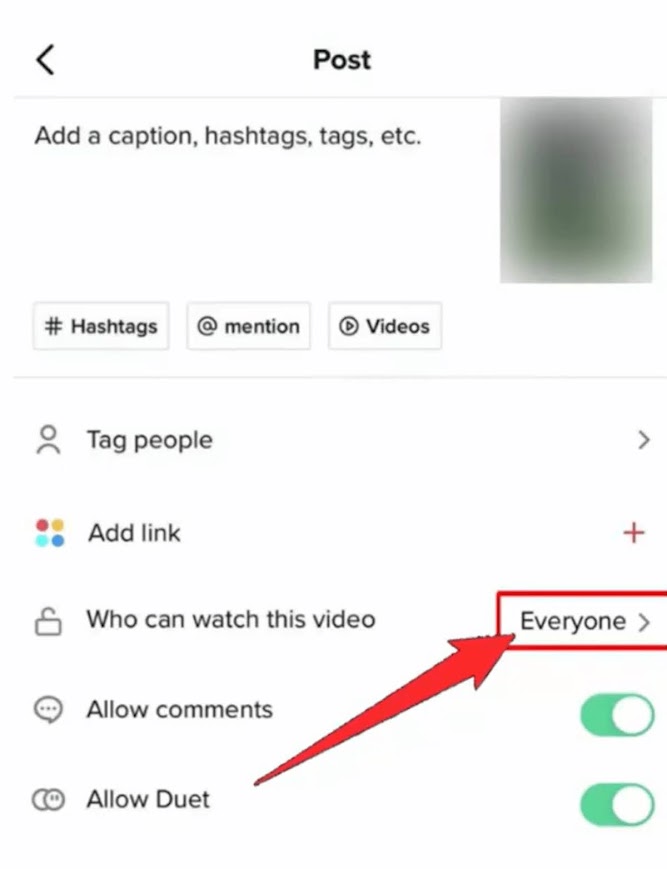 Set privacy settings to everyone