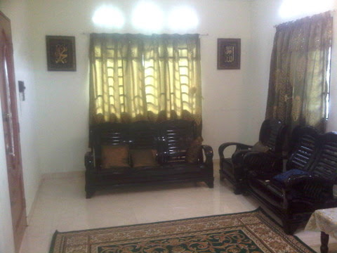 Ruang Tamu di Homestay ZSF di Kanchong Darat, Banting, Selangor, Malaysia.