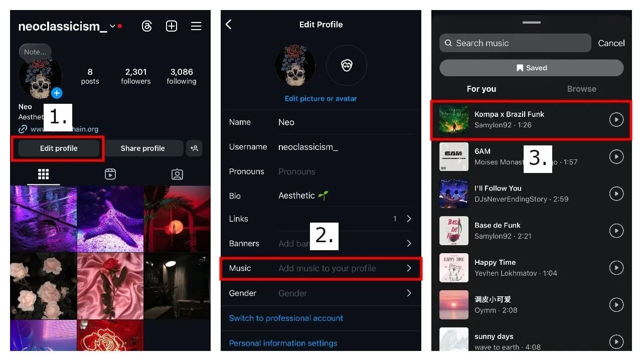 How to add music to Instagram profile