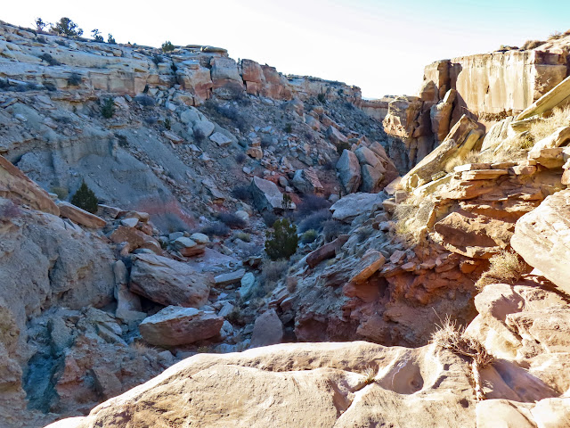 Above a dryfall on my exit route