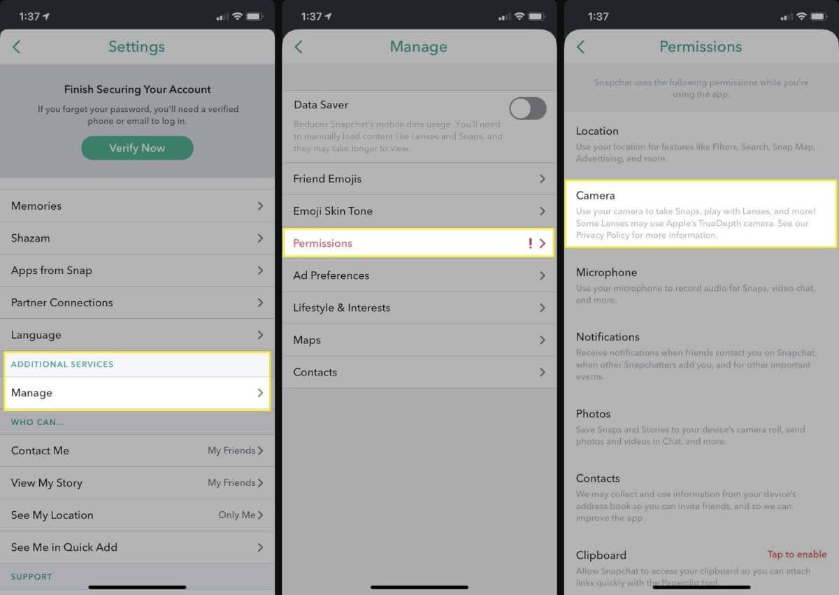 Adjust Privacy Settings