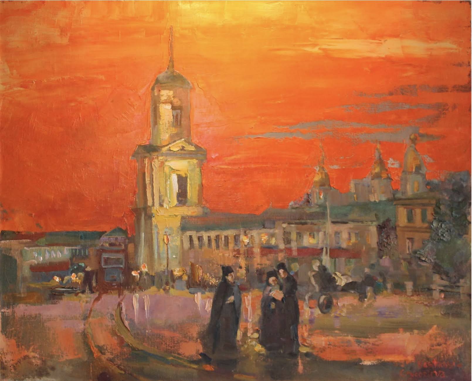 "Киев. Контрактовая площадь", Анастасия ГригорьеваУкраина, 2011. Холст, Масло