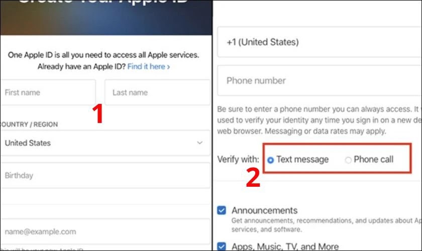 Cách tạo ID Apple trên iPad bằng web appleid.apple.com