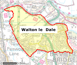 Walton le Dale - Map of Walton le Dale