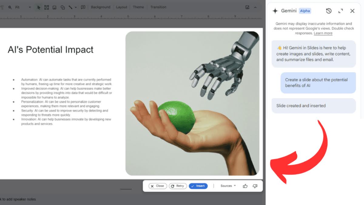 How to generate slides for presentations using AI