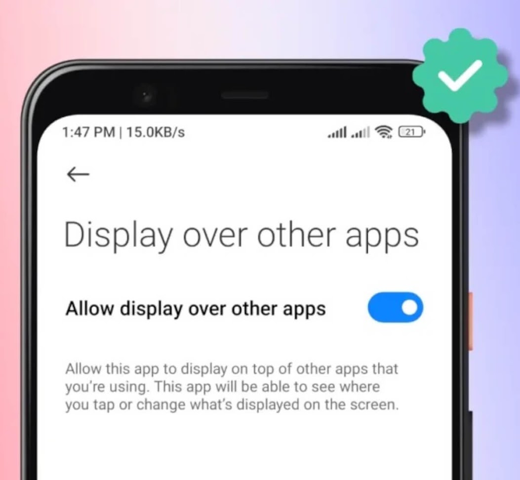 Why Wont Your Android Apps Display Over Others