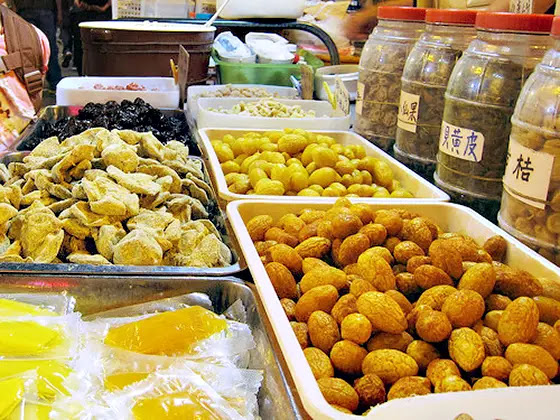 hong kong, hawker, traditional, fruit, candy