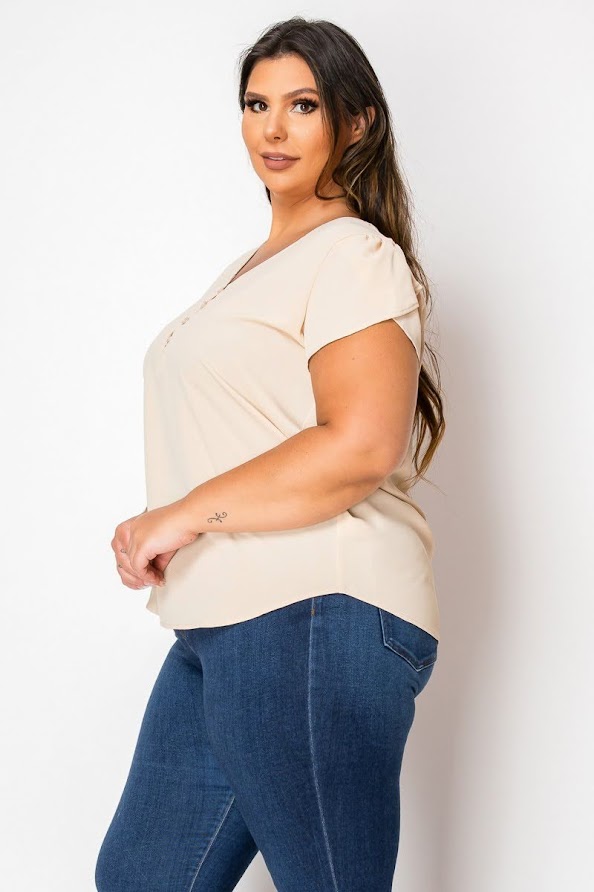Blusa White Rhino color beige