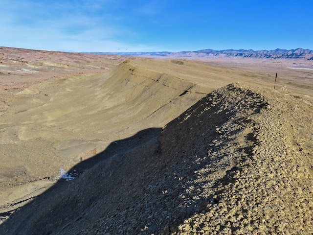 View north along the ridge