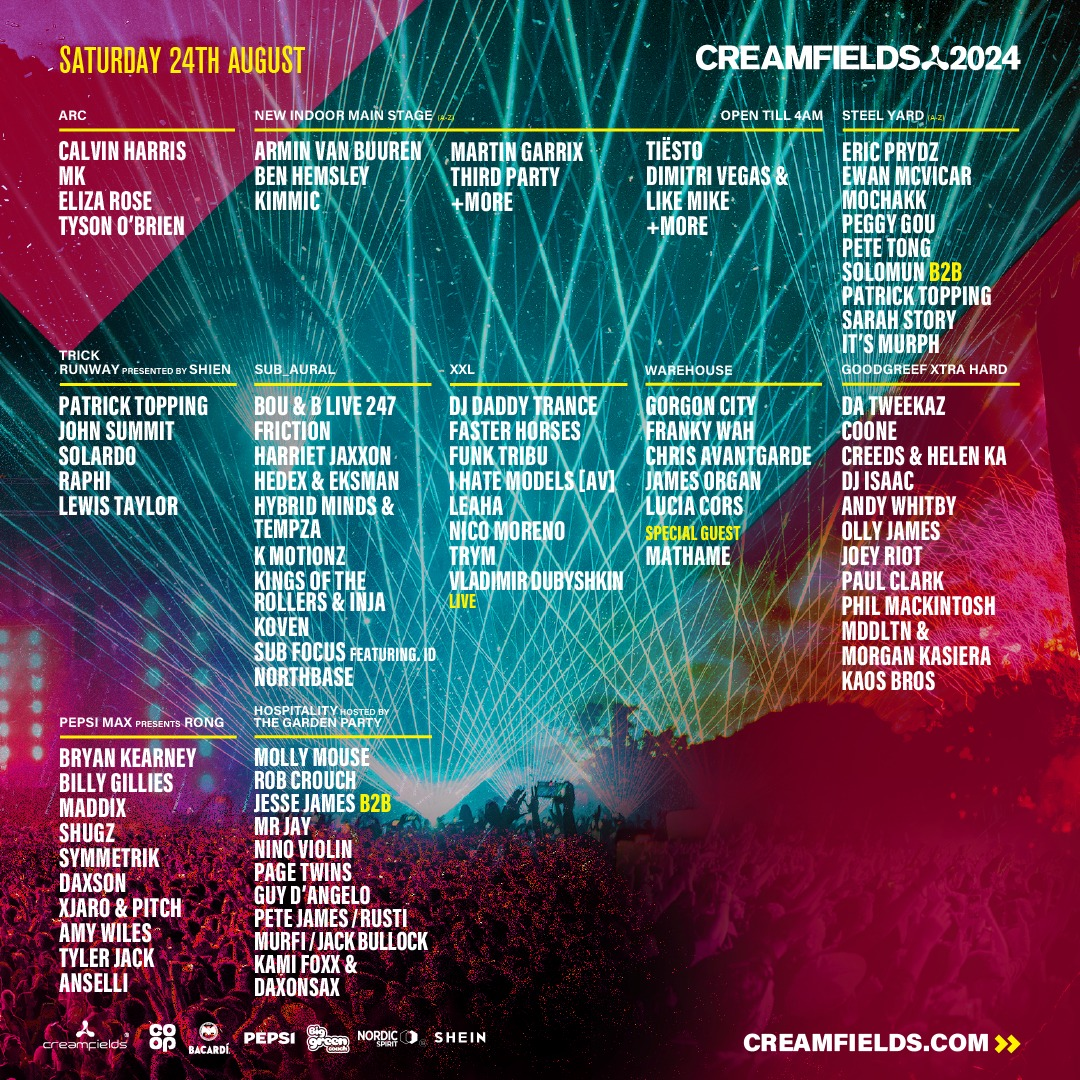 Creamfields lineup