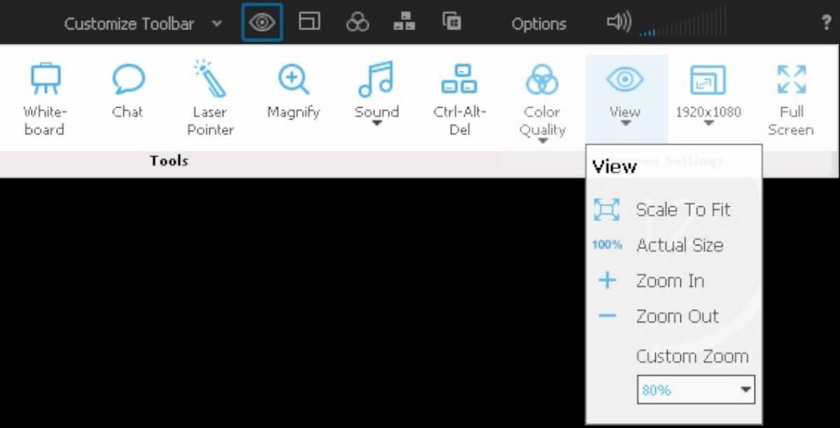 Adjust Screen Size for Comfortable Viewing in GoToResolve (GTR)