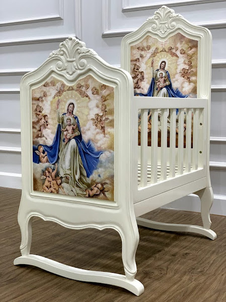 PICOLLO CRADLE CREAM AND ARTWORK HANDPAINTED FULL