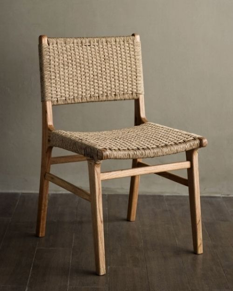 SIDE CHAIR TEAK AND RATTAN BALI CAFE PROJECT – RZL