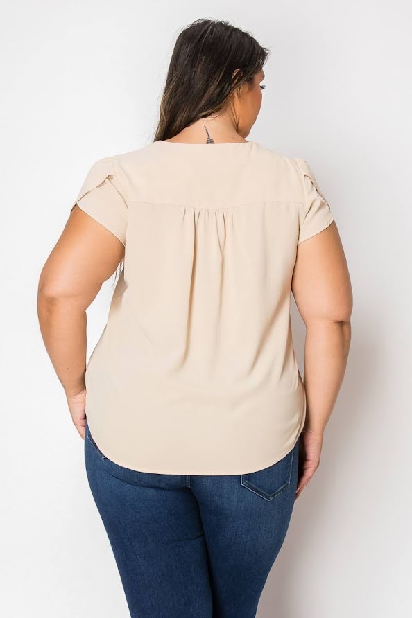 Blusa White Rhino color beige