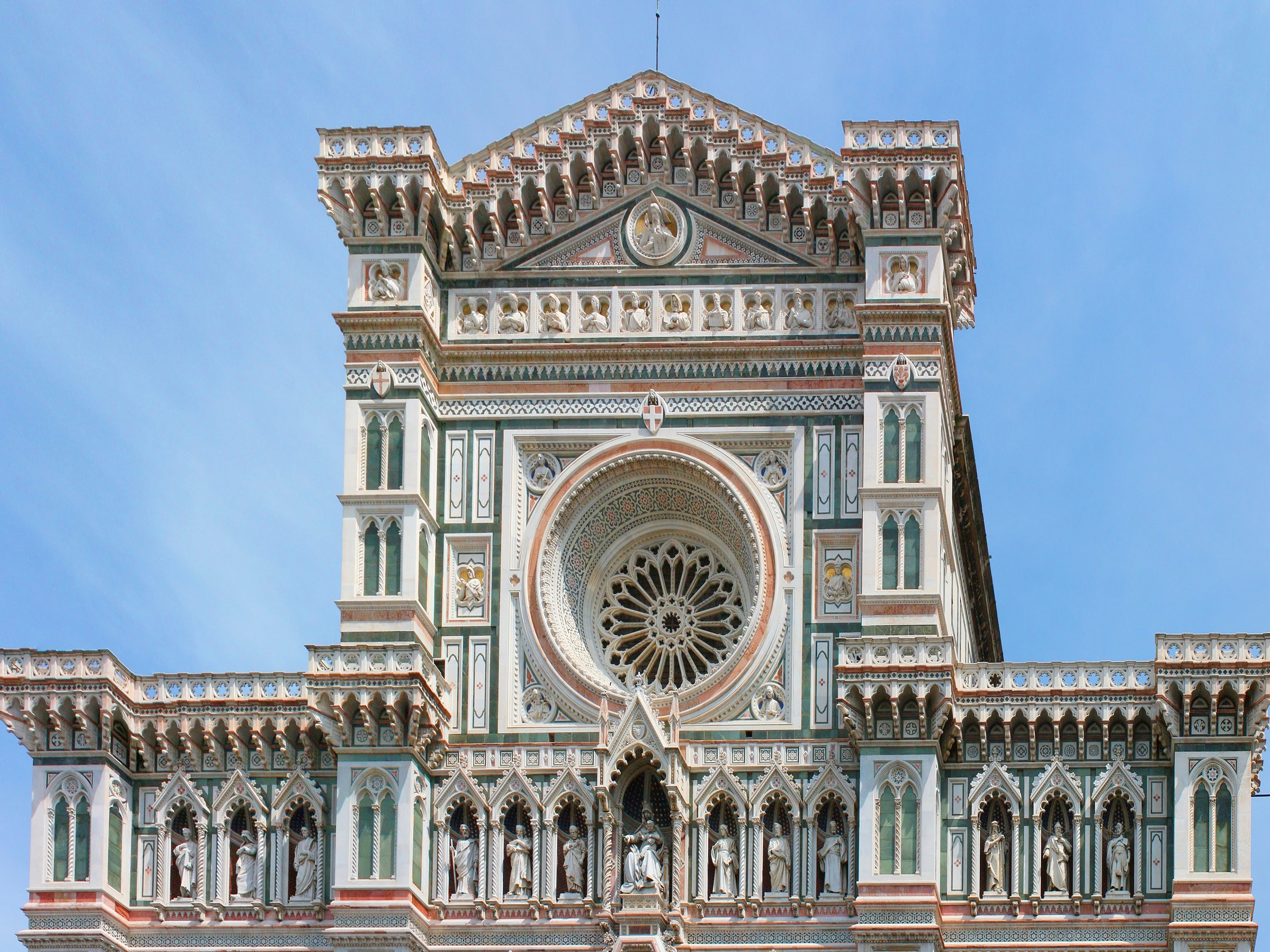 Emilio De Fabris, zona superiore della facciata di Santa Maria del Fiore, Firenze