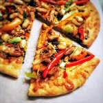 chinese, Gong Bao Chicken Pizza, kung pao chicken pizza, pizza, recipe, Stir Fry Pizza, 宮保雞丁, 宮保雞丁比薩, 比薩