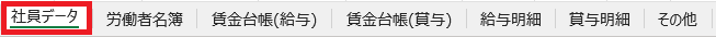 社員データ タブ