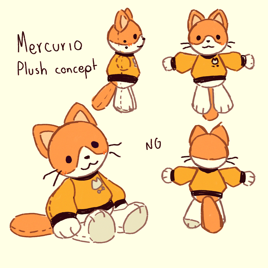Mercurio stuffed animal Concept design
