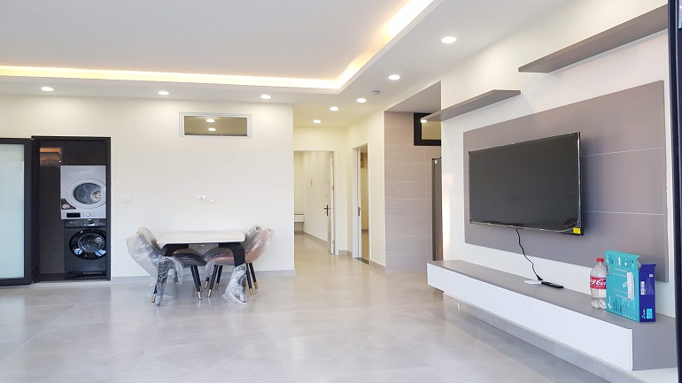 Sunny modern 2 – bedroom apartment with balcony in To Ngoc Van street, Tay Ho district for rent