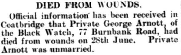 George Buchanan Arnott newspaper clipping