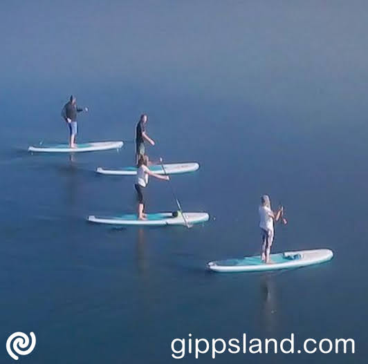 Experience Venetian vibes kayaking or paddle boarding through canals. Hire from Gippsland Holidays in Paynesville or Venture Out in Lakes Entrance