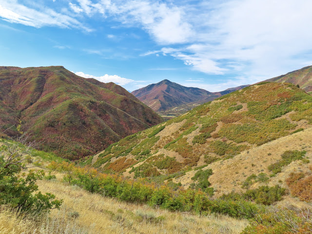 View down Granger Canyon toward Powerhouse Mountain