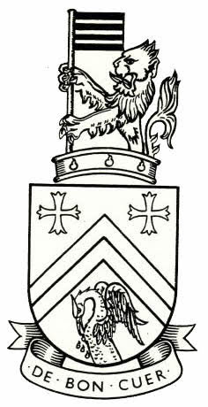 Arms (crest) of Walton-le-Dale - Motto: 'DE BON CUER'