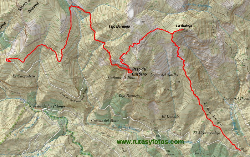 Tajo Bermejo - Paso del Cristiano - Las Atalayas