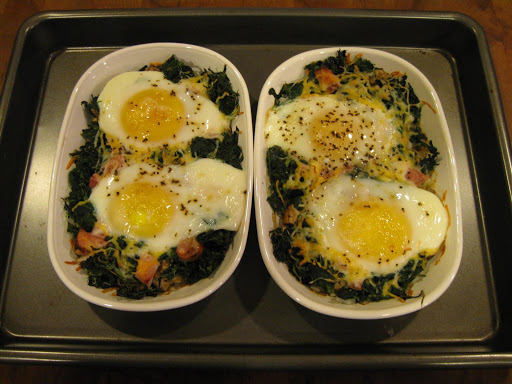 Eggs with Mushrooms and Spinach