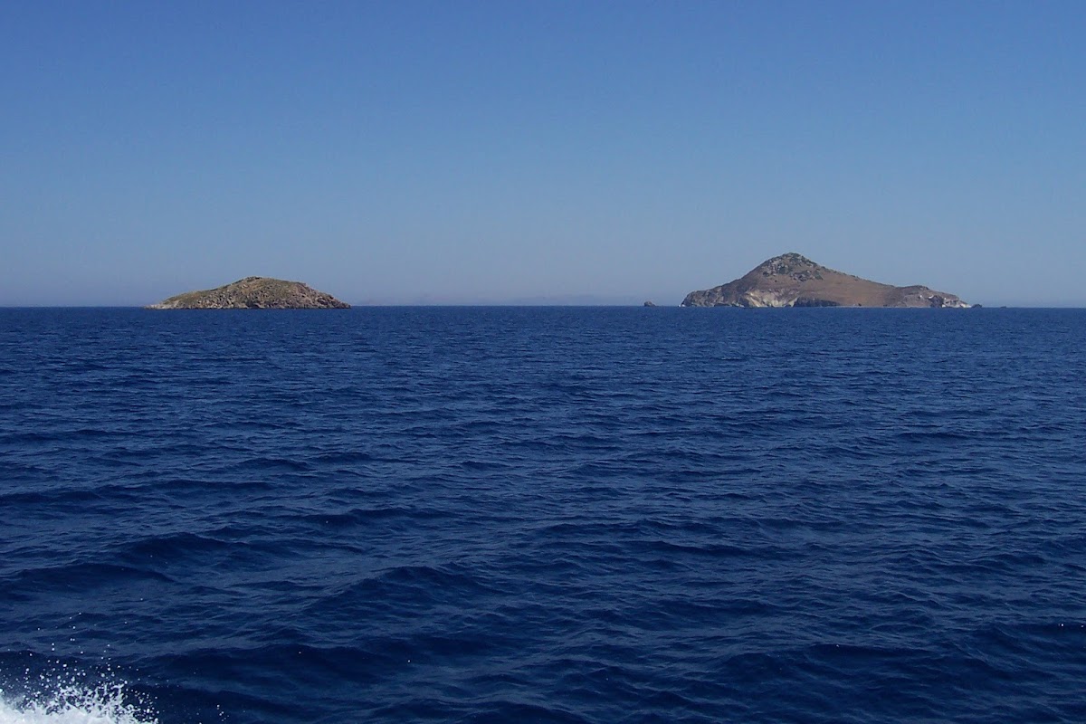 The Beautiful Blue Water of the Aegean Sea Near Patmos