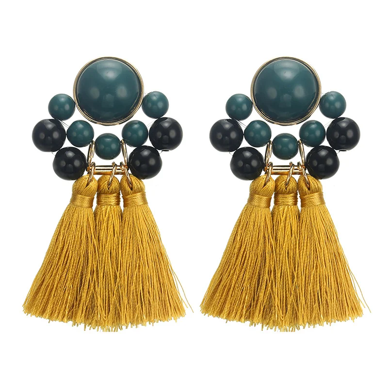 Title 3, Brincos femininos de resina com tassel exagerad...