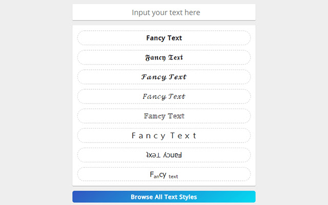 Fancy Text Generator chrome extension