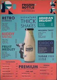 Frozen Bottle - Milkshakes, Desserts And Ice Cream menu 1