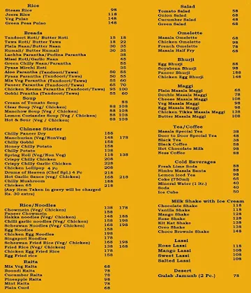 The Biryani Point menu 