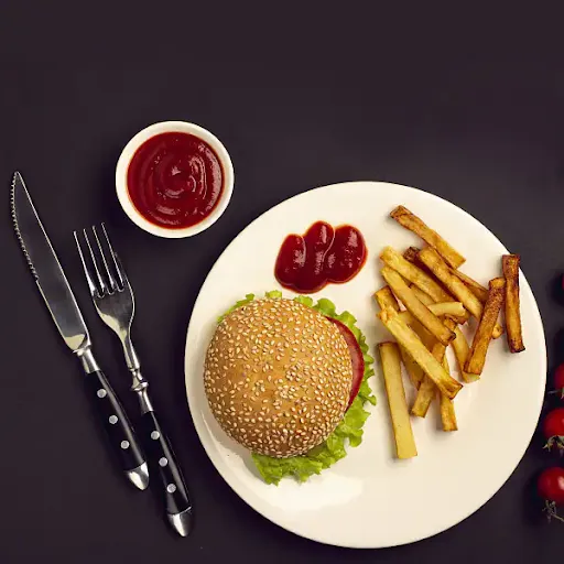 Tangy Tamarind Twist Burger With Nachos