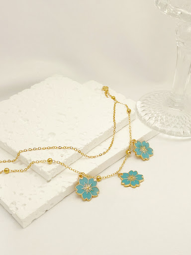 Title 7, Simple Double-layer Oil-spot Glaze Flowers Pend...