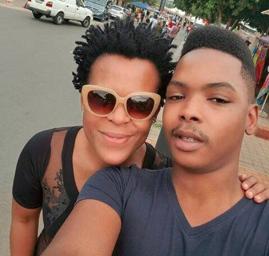 Zodwa Wabantu and her bae are happy.