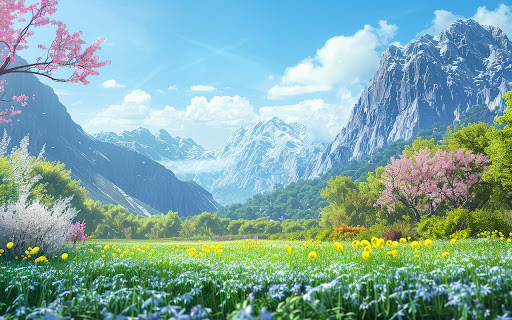 view of a mountain with dreamy aesthetic Preview 1